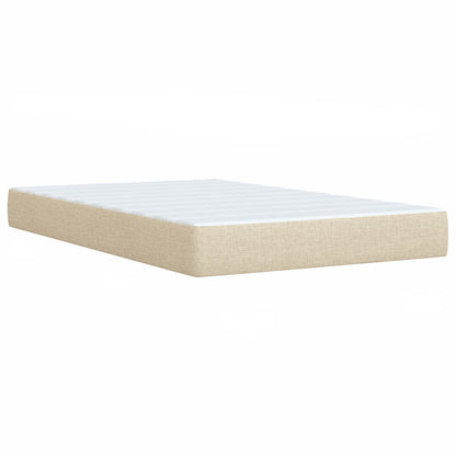 Giroletto a Molle con Materasso Crema 120x200 cm in Tessuto | homemem39