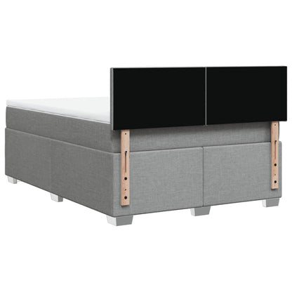 Giroletto a Molle con Materasso Grigio Chiaro 140x190cm Tessuto | homemem39