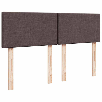 Giroletto a Molle con Materasso Marrone Scuro 140x190cm Tessuto | homemem39