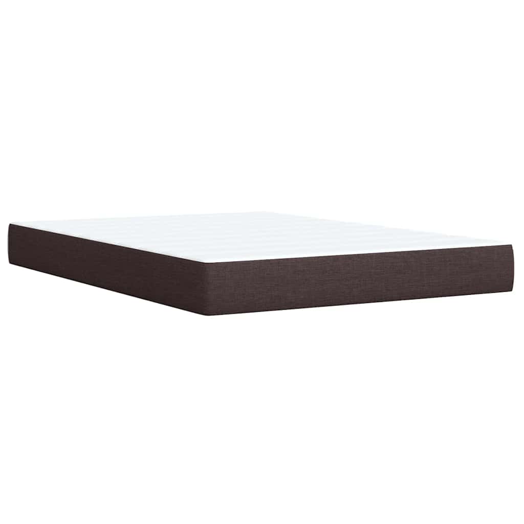 Giroletto a Molle con Materasso Marrone Scuro 140x190cm Tessuto | homemem39