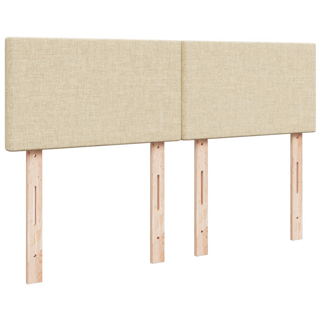 Giroletto a Molle con Materasso Crema 140x19 cm in Tessuto | homemem39