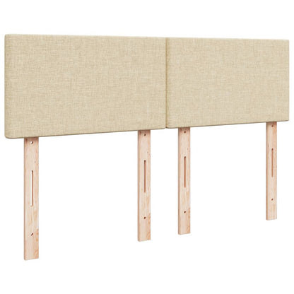Giroletto a Molle con Materasso Crema 140x19 cm in Tessuto | homemem39