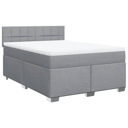Giroletto a Molle con Materasso Grigio Chiaro 140x190cm Tessuto | homemem39