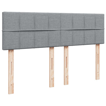 Giroletto a Molle con Materasso Grigio Chiaro 140x190cm Tessuto | homemem39