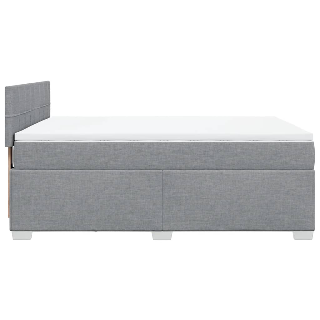 Giroletto a Molle con Materasso Grigio Chiaro 140x190cm Tessuto | homemem39