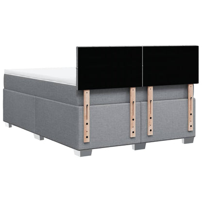 Giroletto a Molle con Materasso Grigio Chiaro 140x190cm Tessuto | homemem39