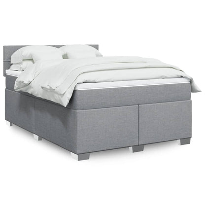 Giroletto a Molle con Materasso Grigio Chiaro 140x190cm Tessuto | homemem39