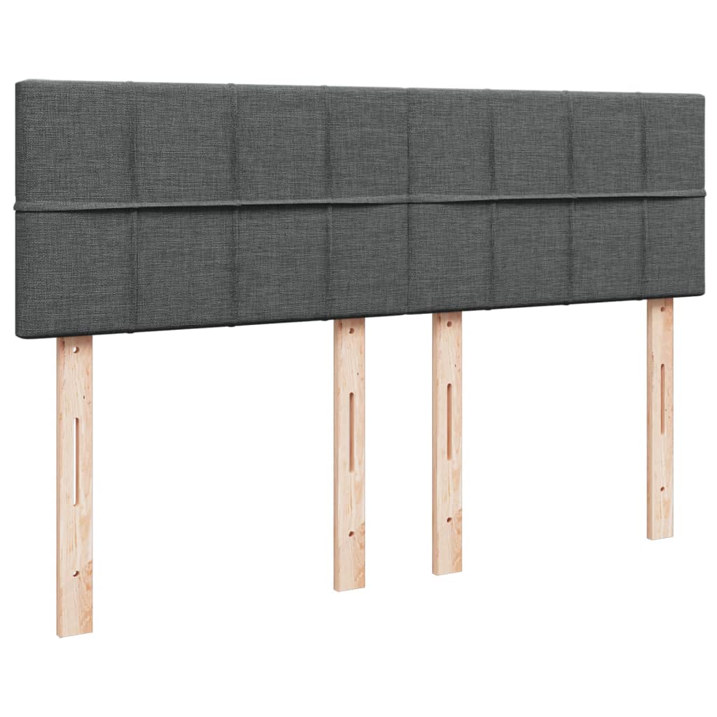 Giroletto a Molle con Materasso Grigio Scuro 140x190 cm Tessuto | homemem39