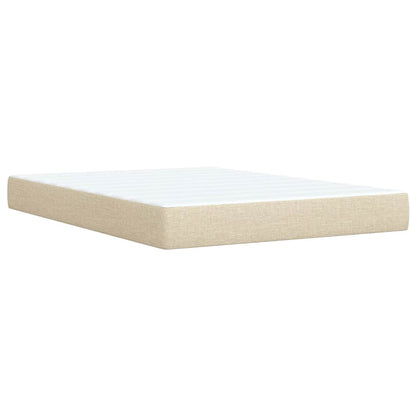 Giroletto a Molle con Materasso Crema 140x19 cm in Tessuto | homemem39