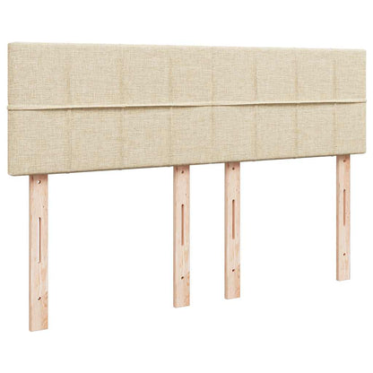 Giroletto a Molle con Materasso Crema 140x19 cm in Tessuto | homemem39