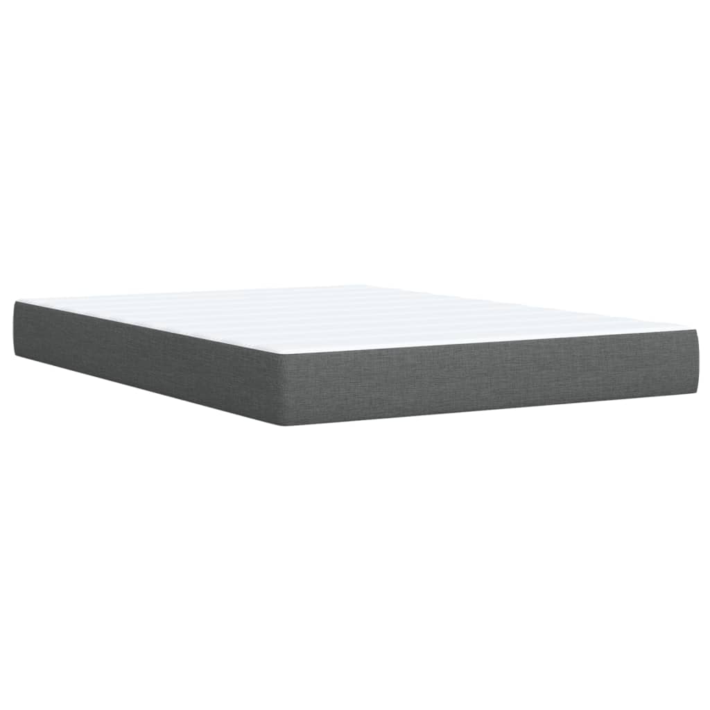 Giroletto a Molle con Materasso Grigio Scuro 140x190 cm Tessuto | homemem39