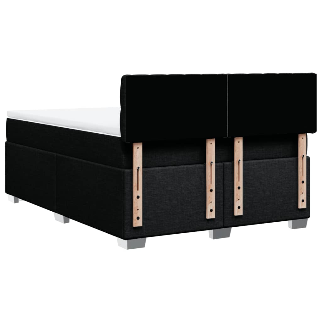 Giroletto a Molle con Materasso Nero 140x190 cm in Tessuto | homemem39