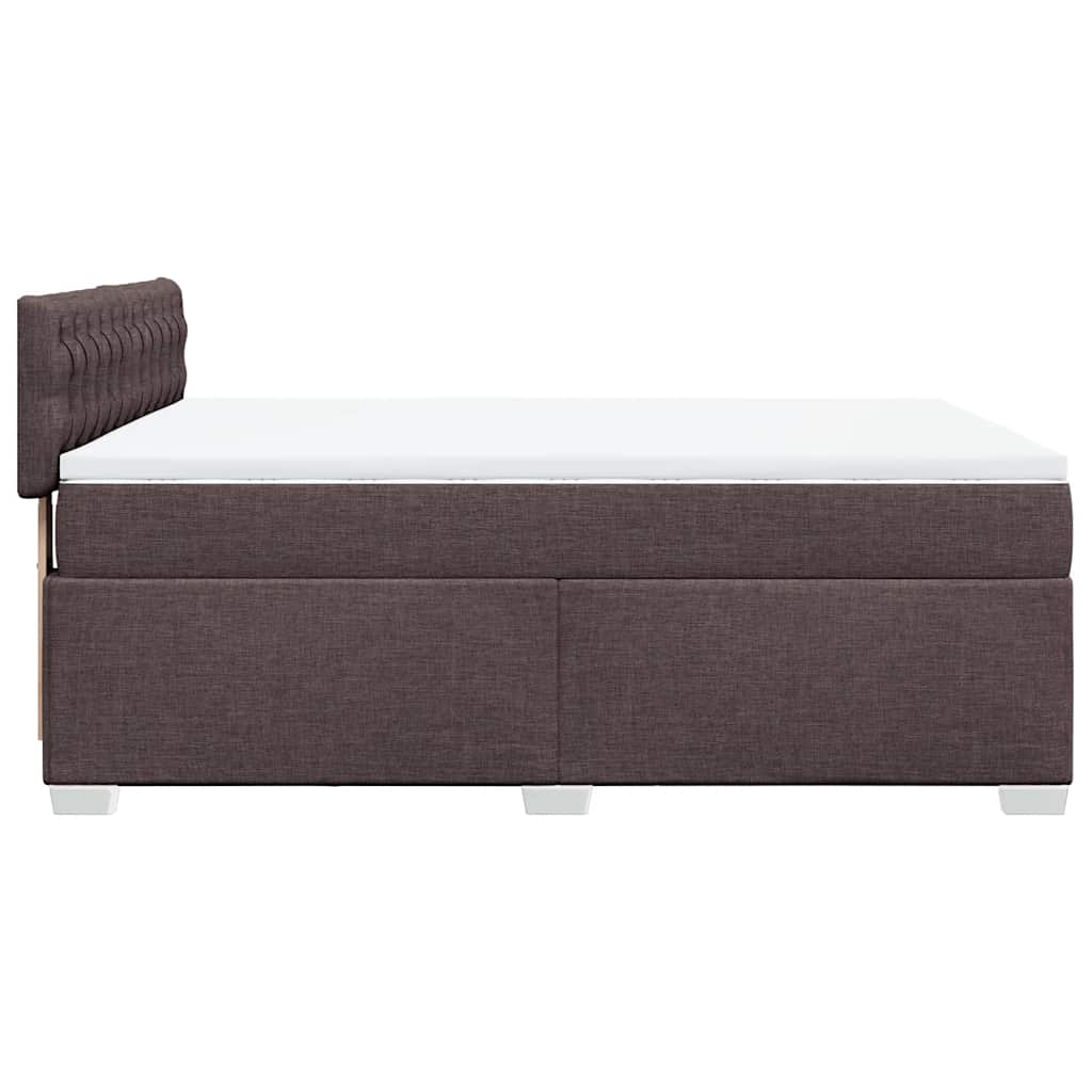 Giroletto a Molle con Materasso Marrone Scuro 140x190cm Tessuto | homemem39