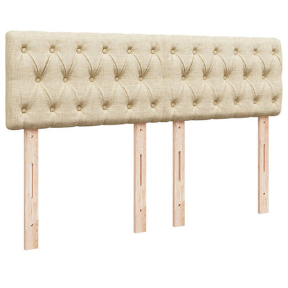 Giroletto a Molle con Materasso Crema 140x19 cm in Tessuto | homemem39