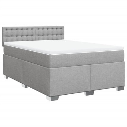 Giroletto a Molle con Materasso Grigio Chiaro 140x190cm Tessuto | homemem39