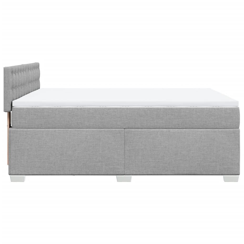 Giroletto a Molle con Materasso Grigio Chiaro 140x190cm Tessuto | homemem39
