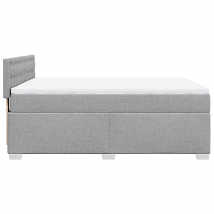 Giroletto a Molle con Materasso Grigio Chiaro 140x190cm Tessuto | homemem39