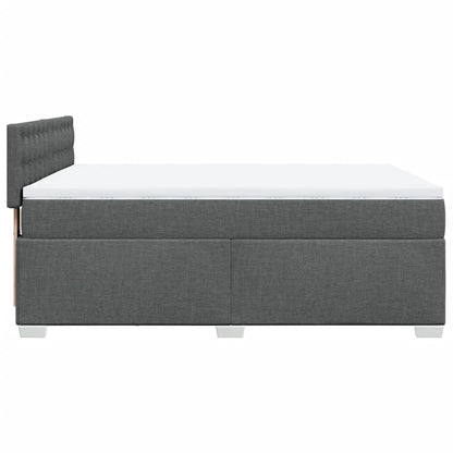 Giroletto a Molle con Materasso Grigio Scuro 140x190 cm Tessuto | homemem39