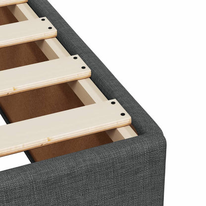 Giroletto a Molle con Materasso Grigio Scuro 140x190 cm Tessuto | homemem39