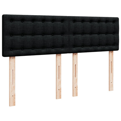 Giroletto a Molle con Materasso Nero 140x190 cm in Tessuto | homemem39