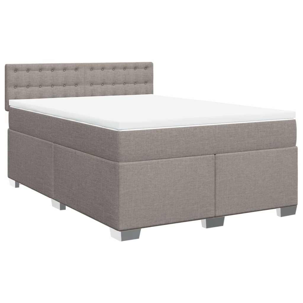 Giroletto a Molle con Materasso Tortora 140x190 cm in Tessuto | homemem39