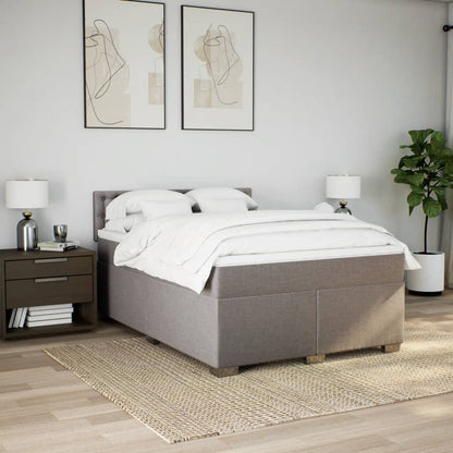 Giroletto a Molle con Materasso Tortora 140x190 cm in Tessuto | homemem39