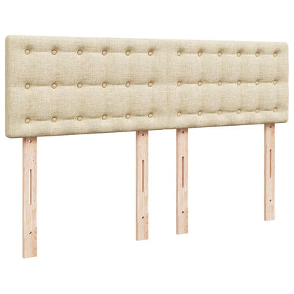 Giroletto a Molle con Materasso Crema 140x19 cm in Tessuto | homemem39