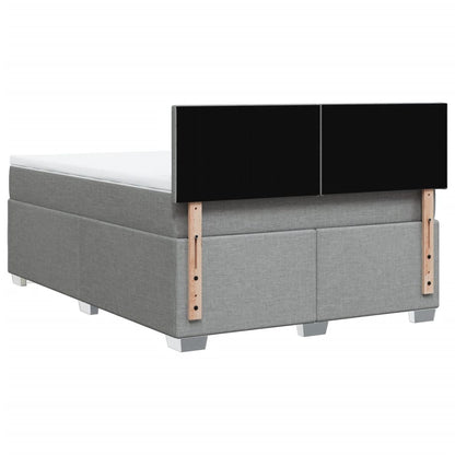 Giroletto a Molle con Materasso Grigio Chiaro 140x200cm Tessuto | homemem39