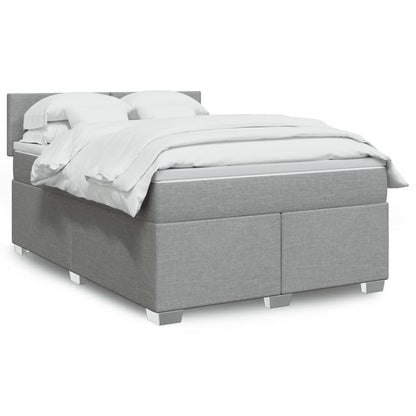 Giroletto a Molle con Materasso Grigio Chiaro 140x200cm Tessuto | homemem39