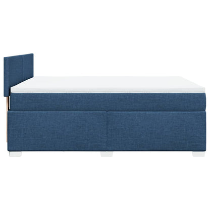 Giroletto a Molle con Materasso Blu 140x200 cm in Tessuto | homemem39