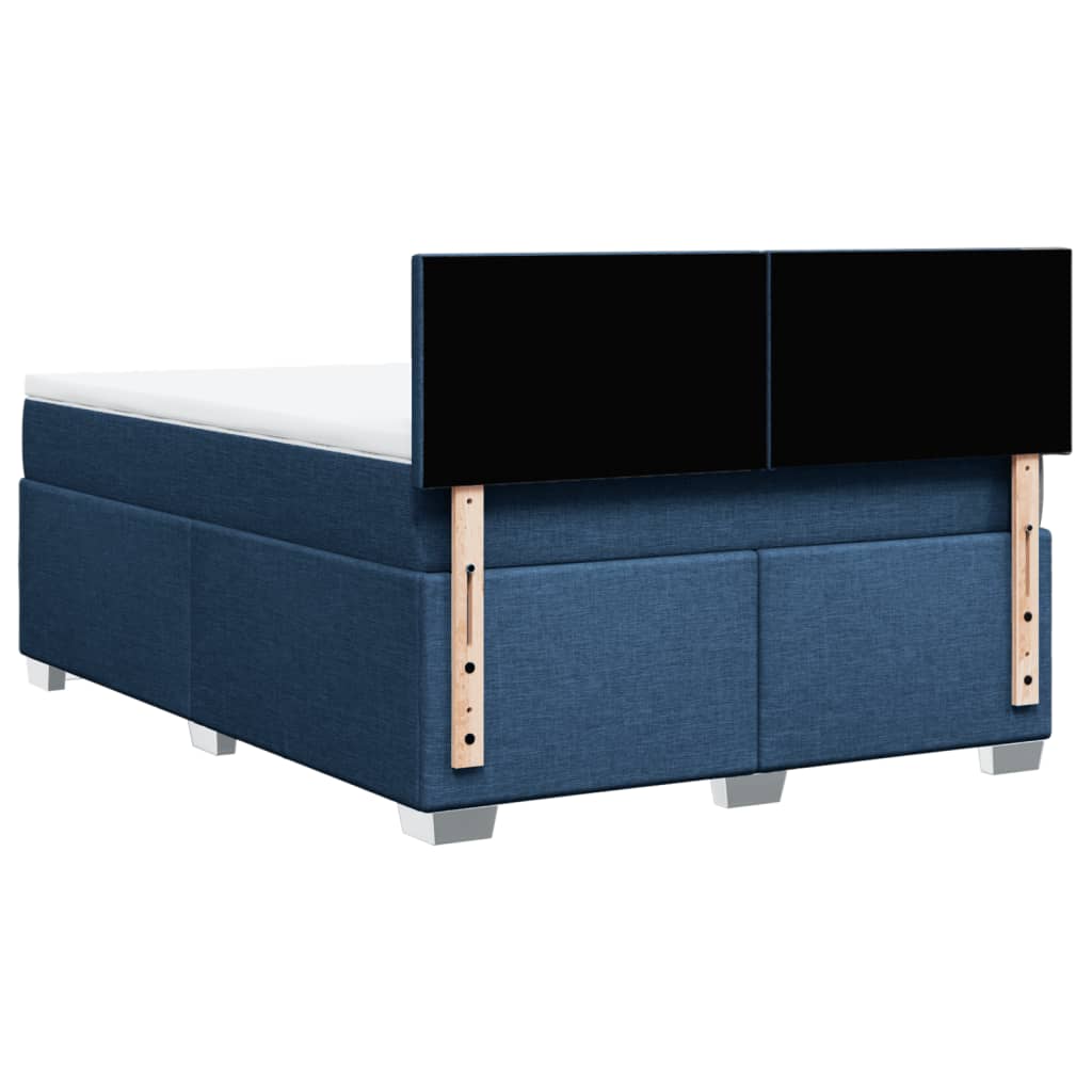 Giroletto a Molle con Materasso Blu 140x200 cm in Tessuto | homemem39