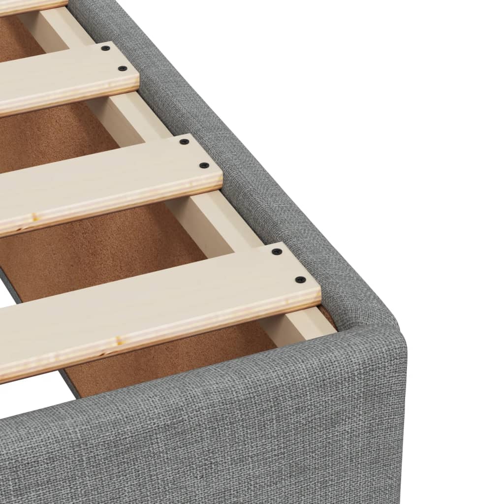Giroletto a Molle con Materasso Grigio Chiaro 140x200cm Tessuto | homemem39