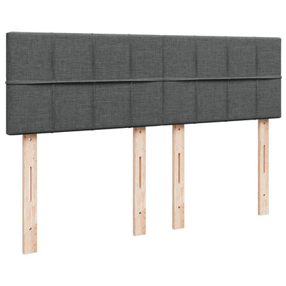 Giroletto a Molle con Materasso Grigio Scuro 140x200cm Tessuto | homemem39