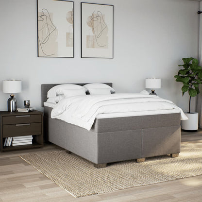 Giroletto a Molle con Materasso Tortora 140x200 cm in Tessuto | homemem39