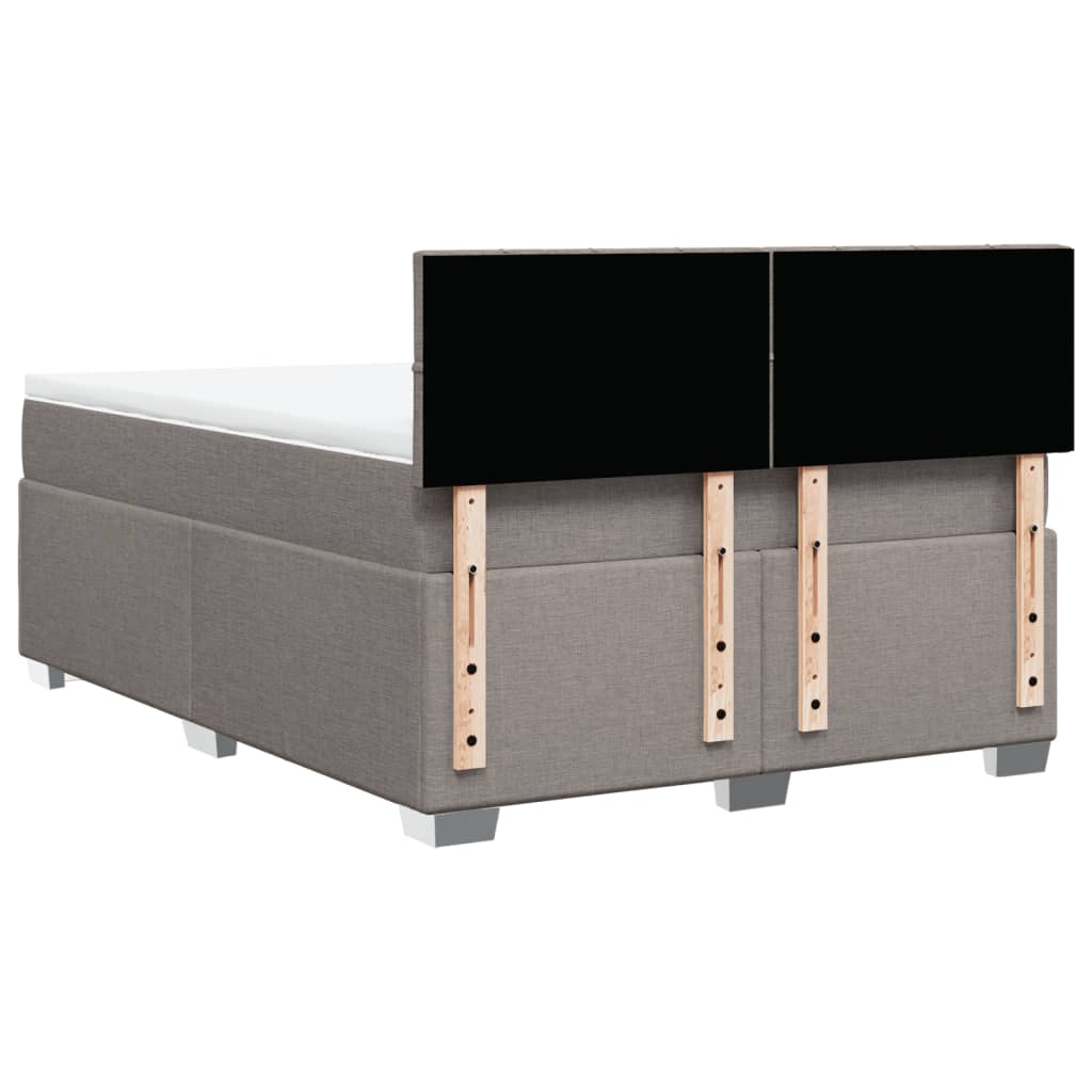Giroletto a Molle con Materasso Tortora 140x200 cm in Tessuto | homemem39
