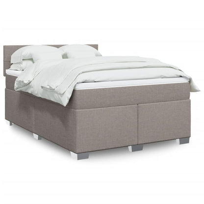 Giroletto a Molle con Materasso Tortora 140x200 cm in Tessuto | homemem39
