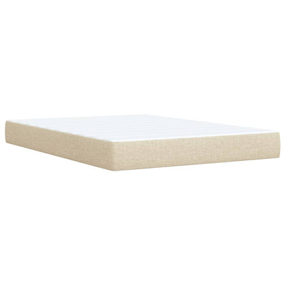 Giroletto a Molle con Materasso Crema 140x200 cm in Tessuto | homemem39