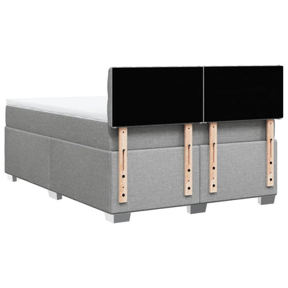 Giroletto a Molle con Materasso Grigio Chiaro 140x200cm Tessuto | homemem39
