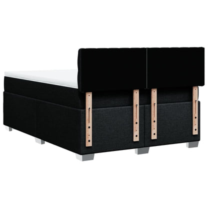 Giroletto a Molle con Materasso Nero 140x200 cm in Tessuto | homemem39