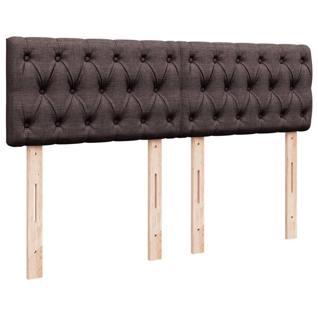 Giroletto a Molle con Materasso Marrone Scuro 140x200cm Tessuto | homemem39