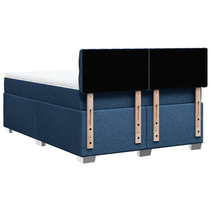 Giroletto a Molle con Materasso Blu 140x200 cm in Tessuto | homemem39
