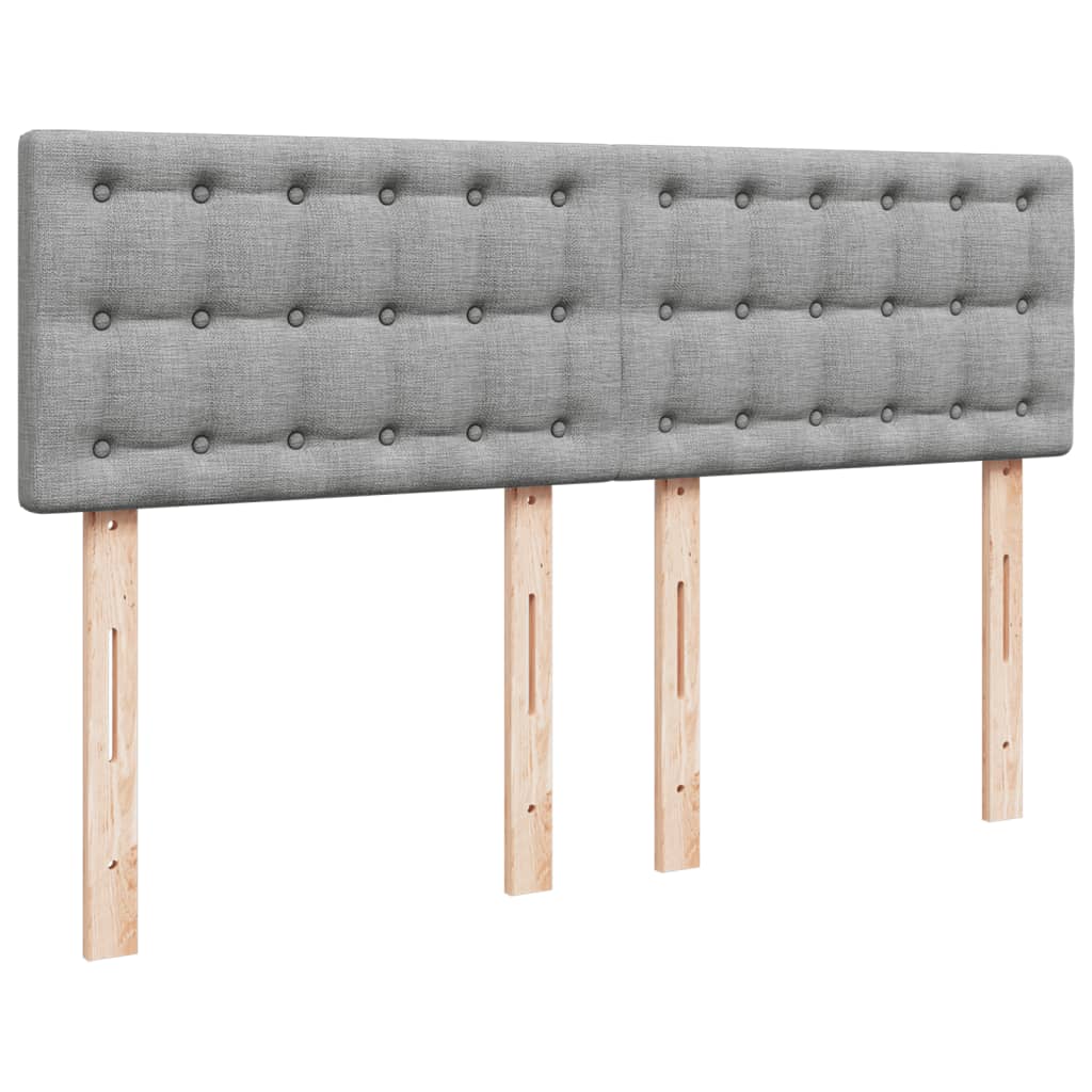 Giroletto a Molle con Materasso Grigio Chiaro 140x200cm Tessuto | homemem39