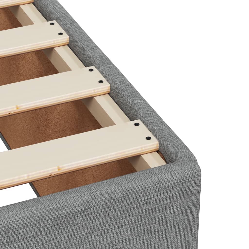 Giroletto a Molle con Materasso Grigio Chiaro 140x200cm Tessuto | homemem39