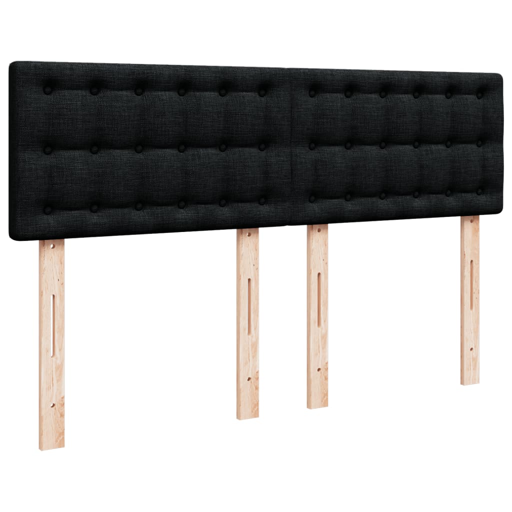 Giroletto a Molle con Materasso Nero 140x200 cm in Tessuto | homemem39