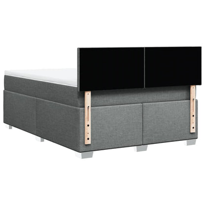 Giroletto a Molle con Materasso Grigio Scuro 160x200 cm Tessuto | homemem39