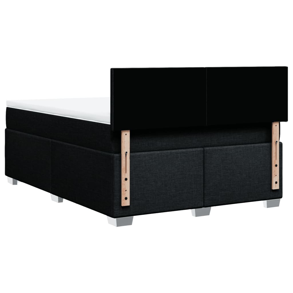 Giroletto a Molle con Materasso Nero 160x200 cm in Tessuto | homemem39