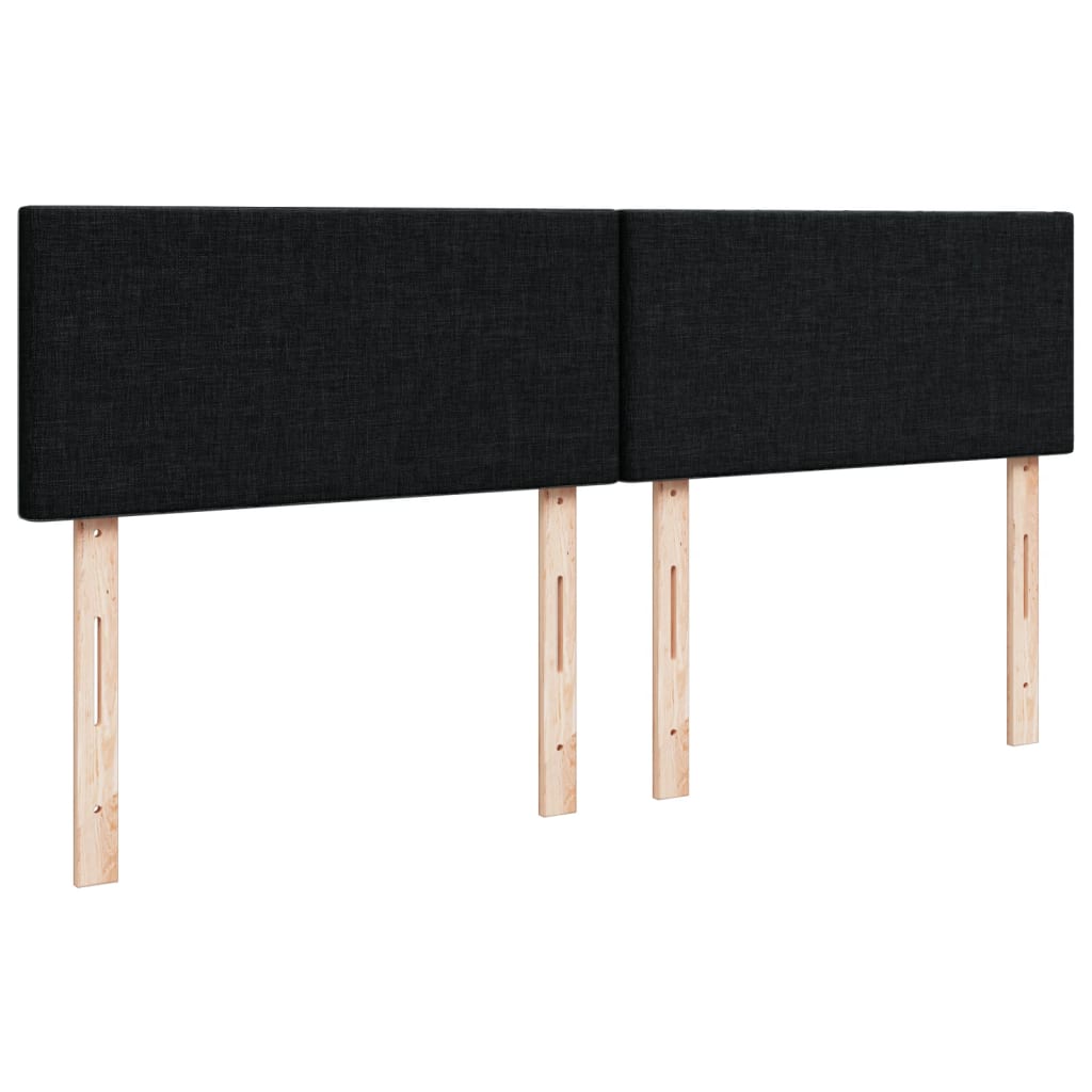 Giroletto a Molle con Materasso Nero 160x200 cm in Tessuto | homemem39