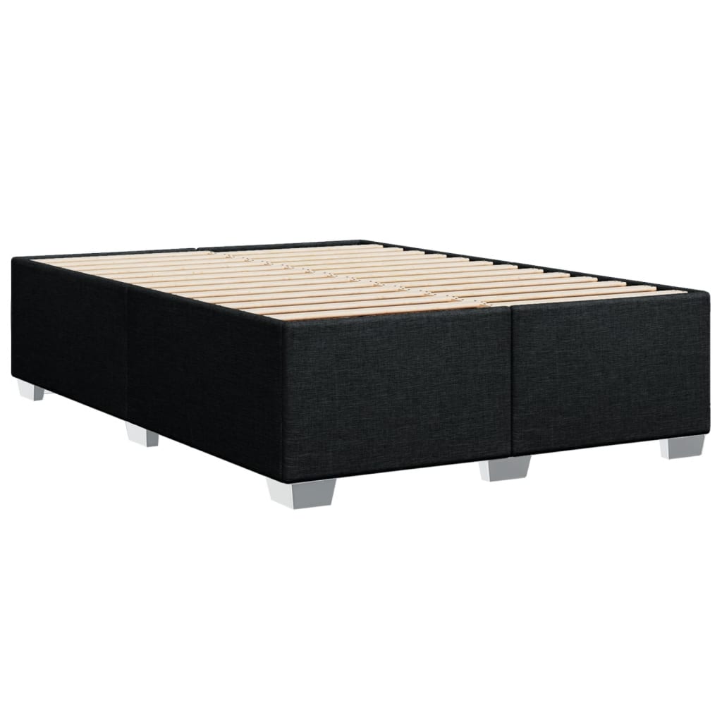 Giroletto a Molle con Materasso Nero 160x200 cm in Tessuto | homemem39