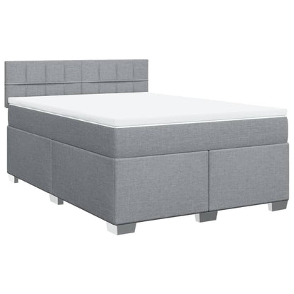 Giroletto a Molle con Materasso Grigio Chiaro 160x200cm Tessuto | homemem39
