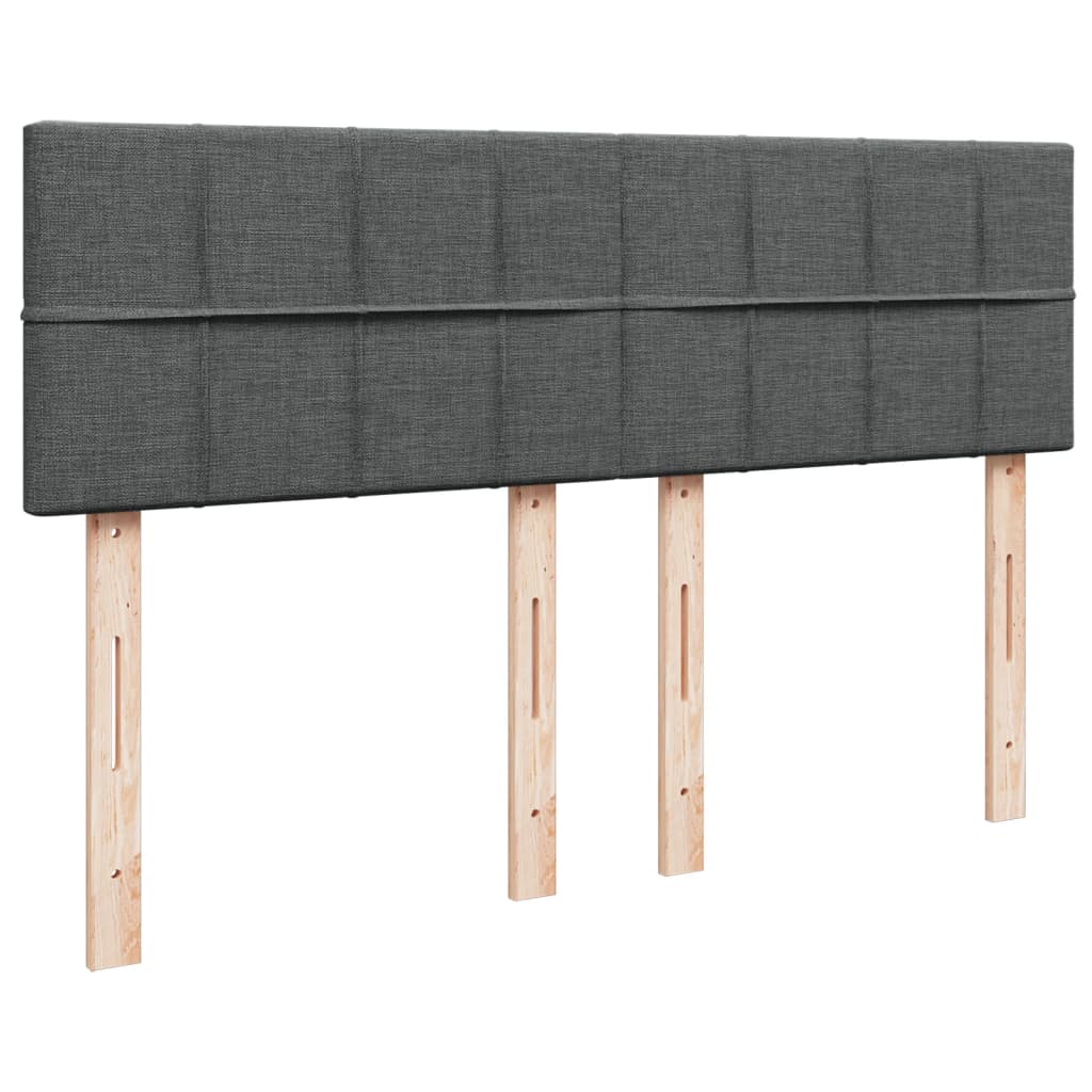 Giroletto a Molle con Materasso Grigio Scuro 160x200 cm Tessuto | homemem39